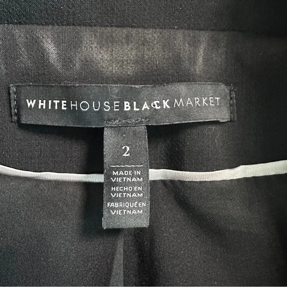 White House Black Market Asymmetrical Zip Moto Biker Jacket‎ Blazer Sz 2